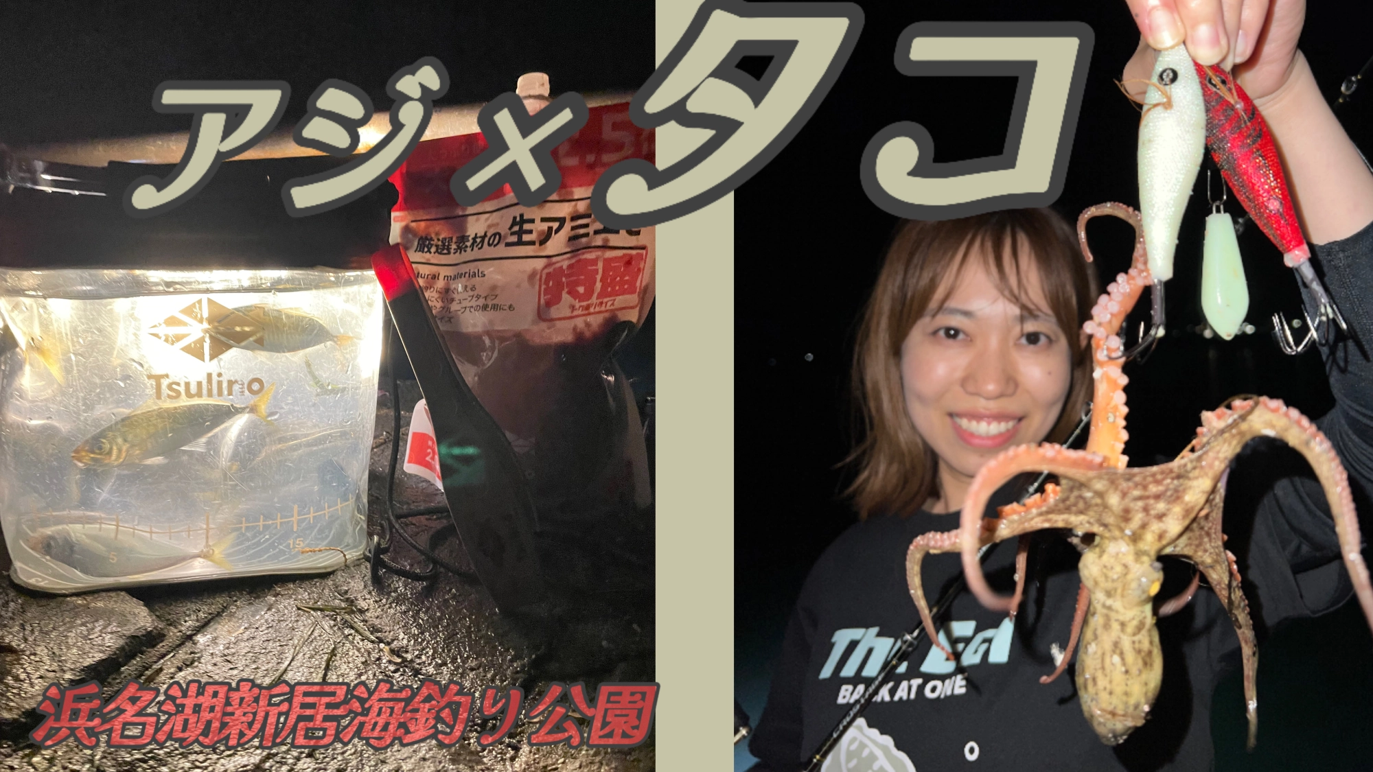 【浜名湖新居海釣り公園】タコとアジの釣果