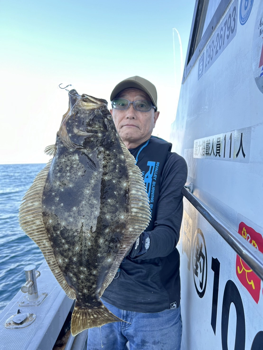 １匹目の魚は60ｃｍのヒラメでした