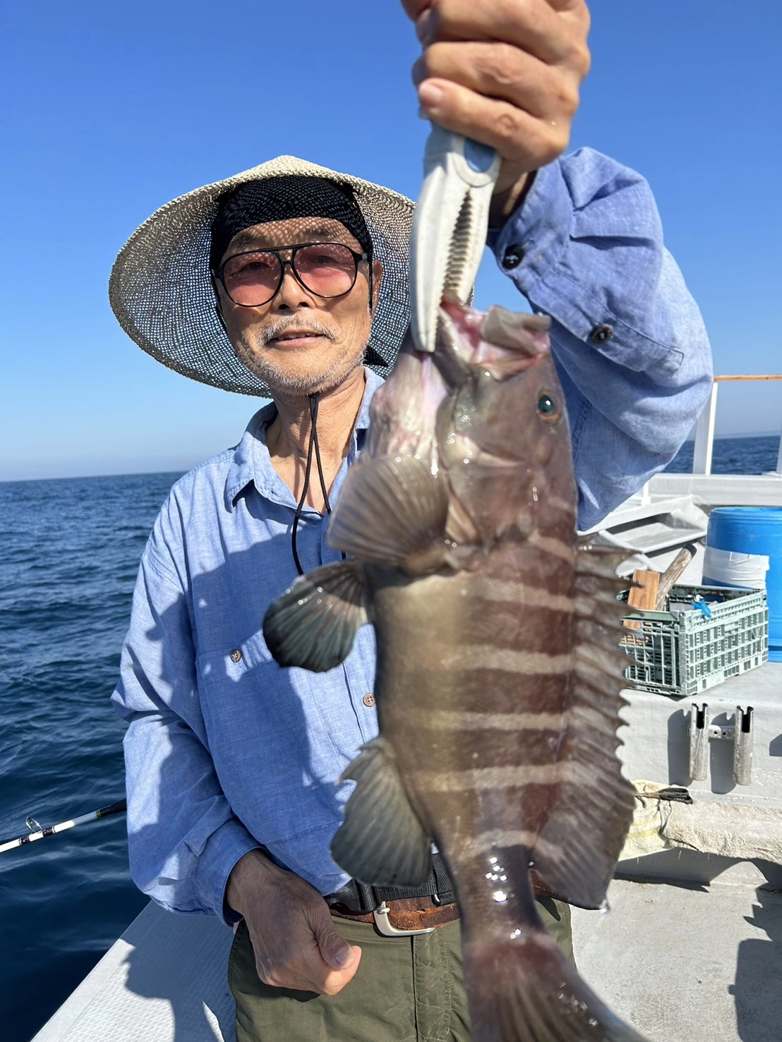 同乗者の二川の後藤様の立派なハタ