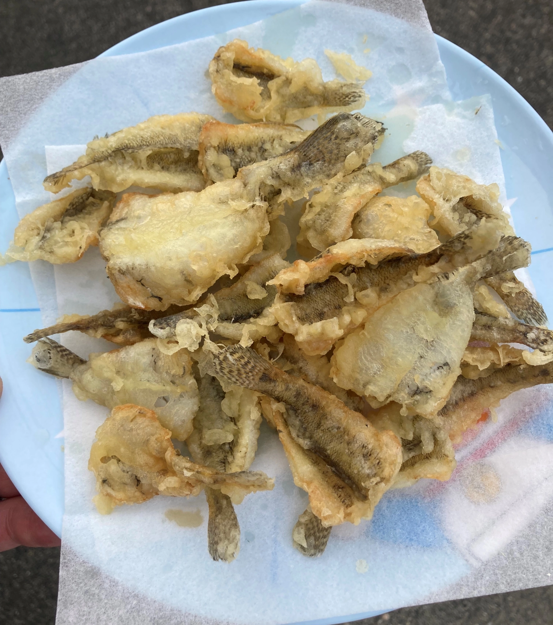 ハゼの天ぷら最高です。