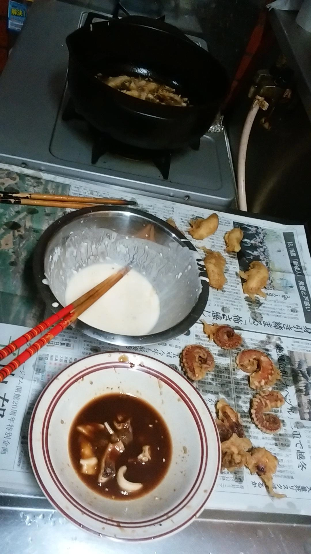 から揚げは粉で揚げるより、水ときがおすすめ！