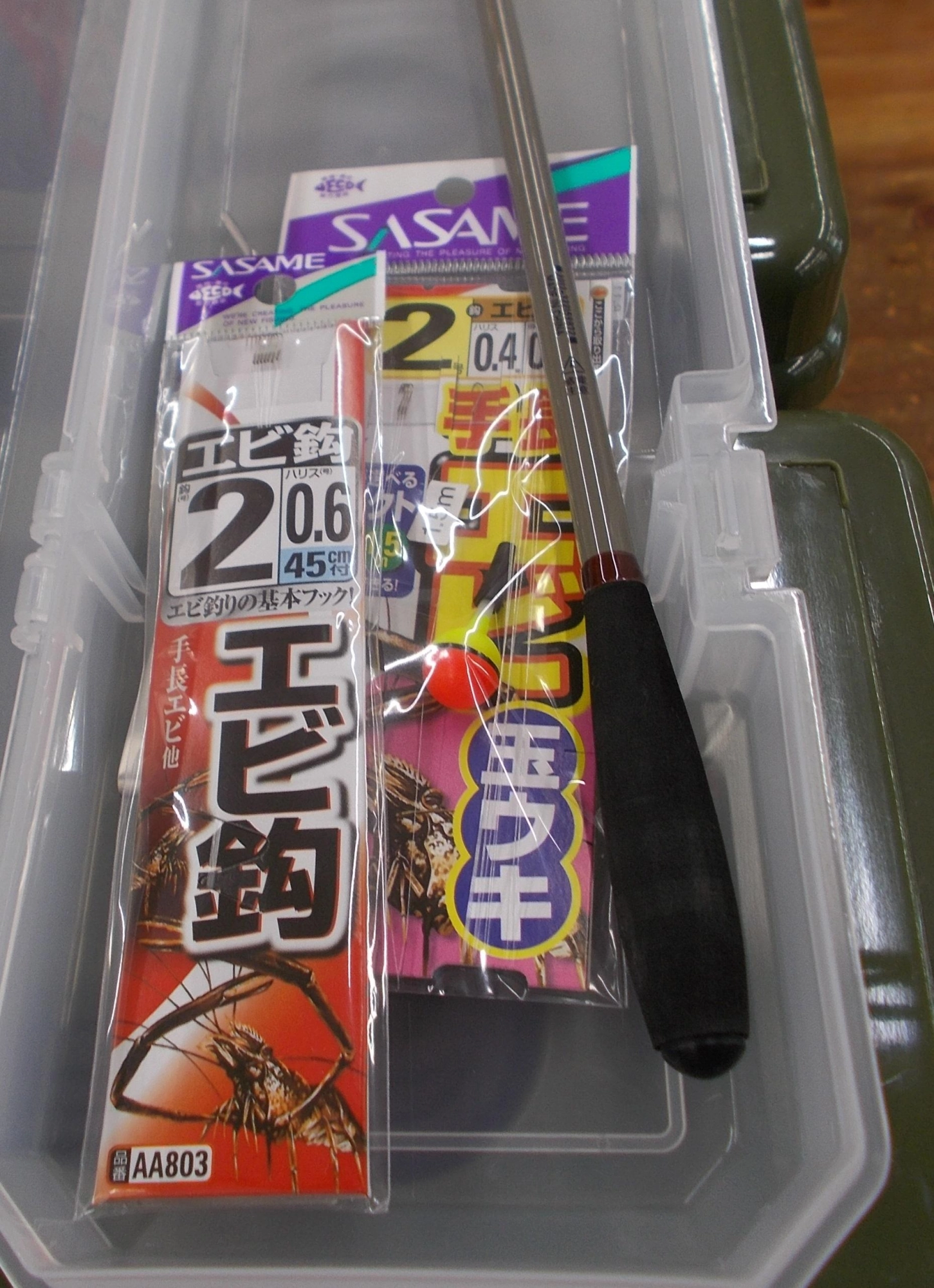 竿、仕掛けエサがあれば釣りが出来るお手軽さ。替えの針も用意しておくと安心ですよ。