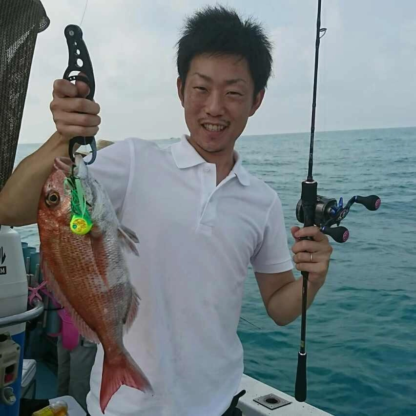 タイラバ2回目のお客様　しっかりGET♪　少し濁っていたのでネクタイは「グリーン系」が良かったです♪