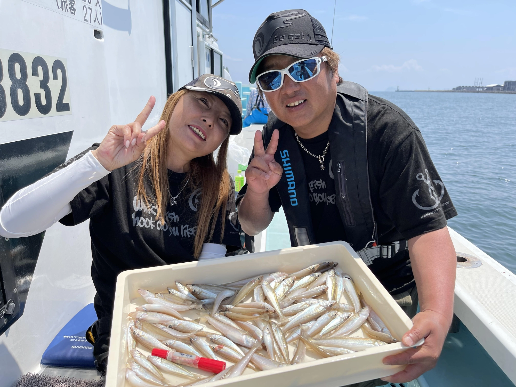 こちらのいつもの常連様もデカポチャギス混じりの おふたりで80本近く釣りましたッ(^-^)