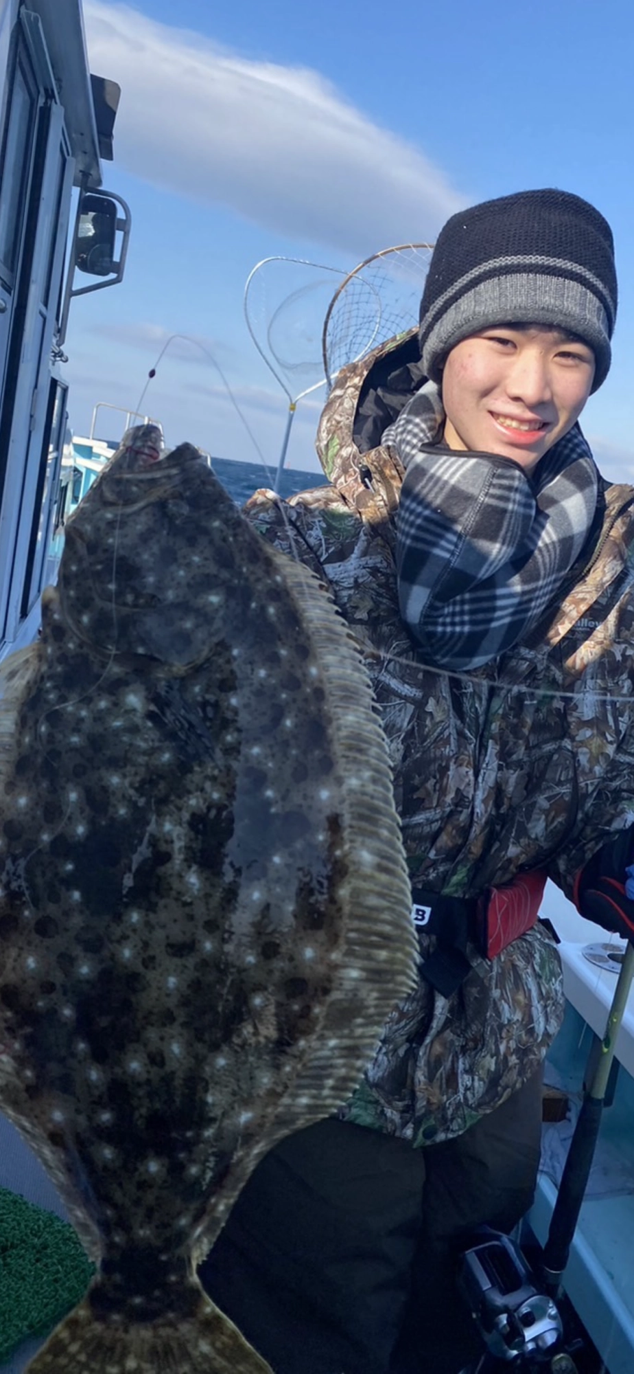 こちらのツリボくんは貸し竿で初冬ビラメを釣るッ‼︎