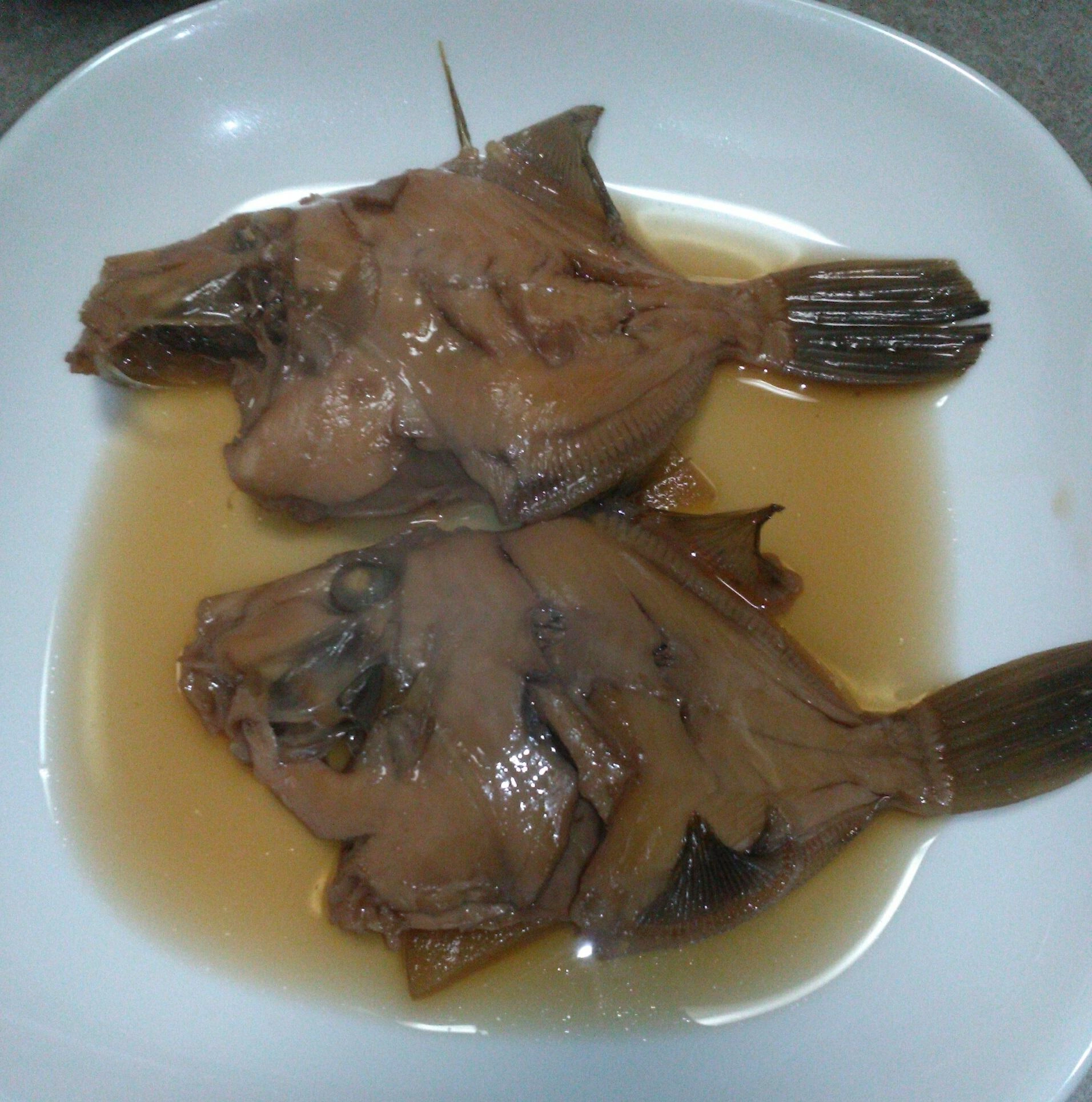 釣れたカワハギは煮つけで美味しく頂きました♪