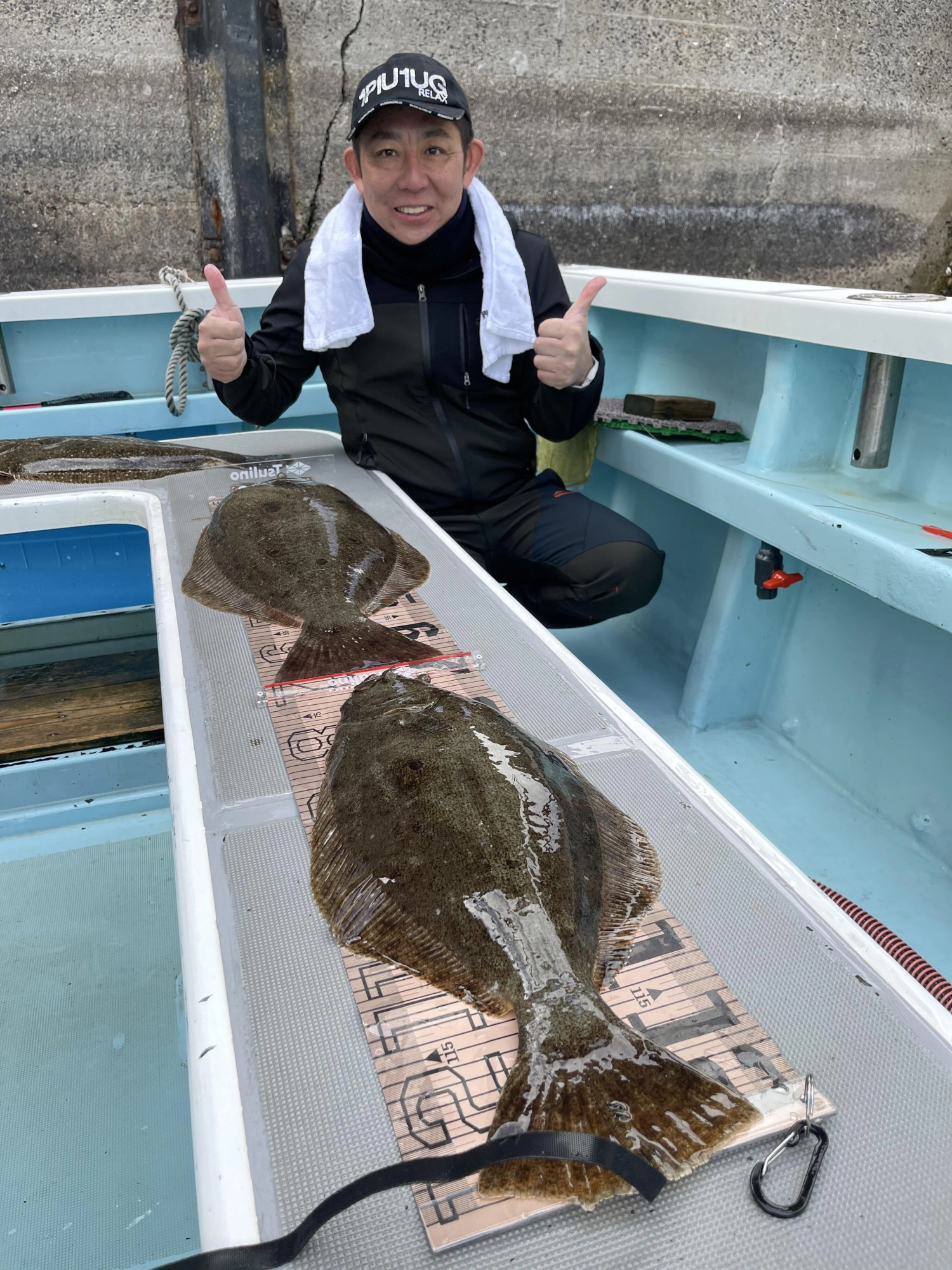 こちらのお客様はキョーイチの肉厚越冬ビラメを釣り上げましたよッ(°▽°)