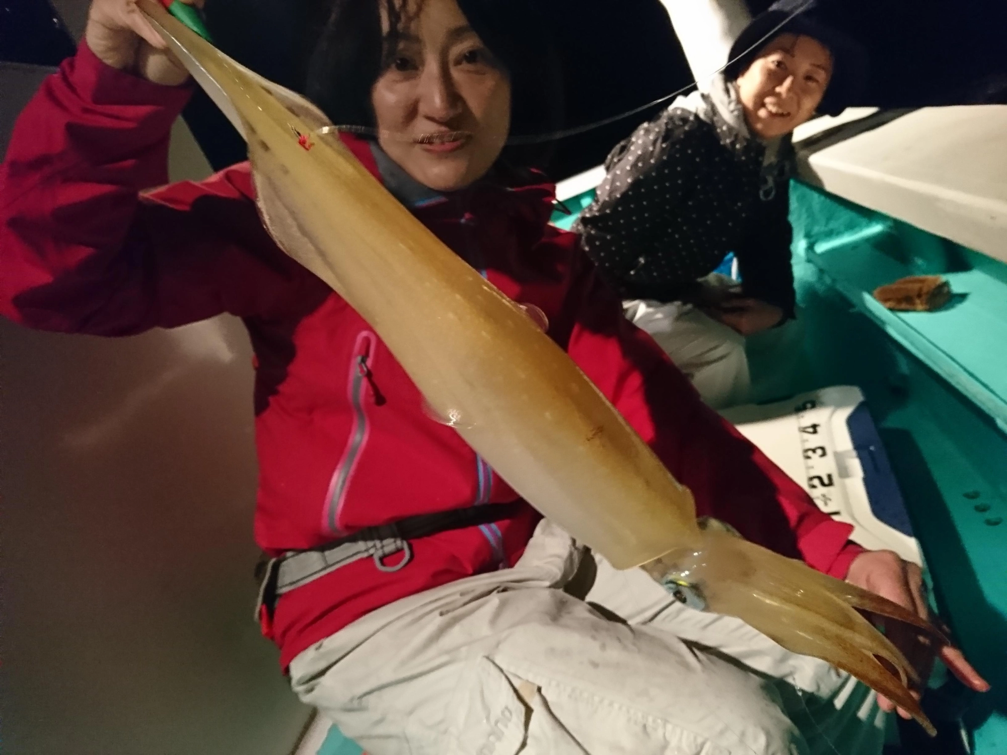 70㎝クラスのアカイカの引きはとても強烈です！