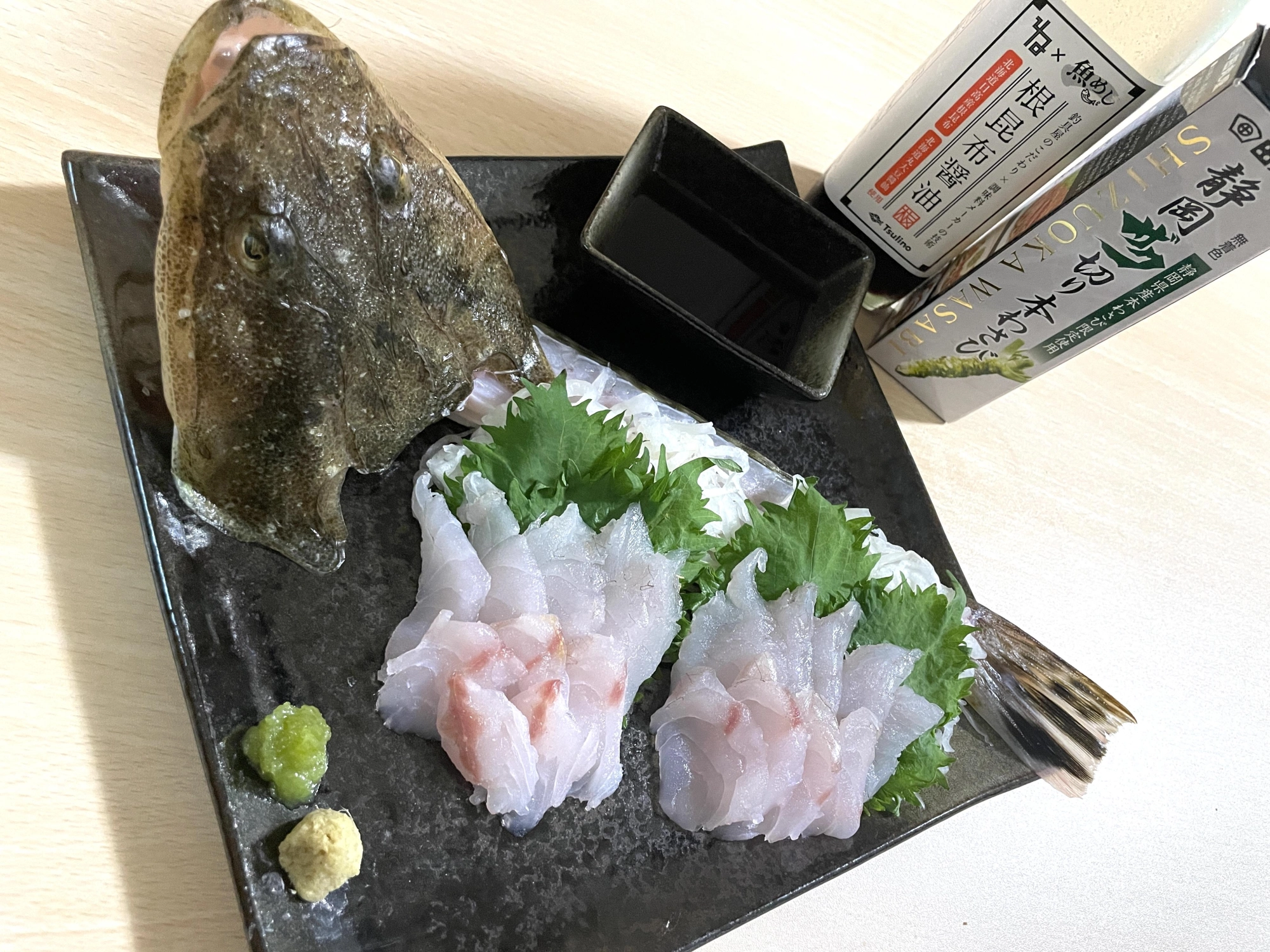 新鮮なマゴチのお刺身は絶品！
ツリノ根昆布醤油で
美味しく頂いてみて下さい♪