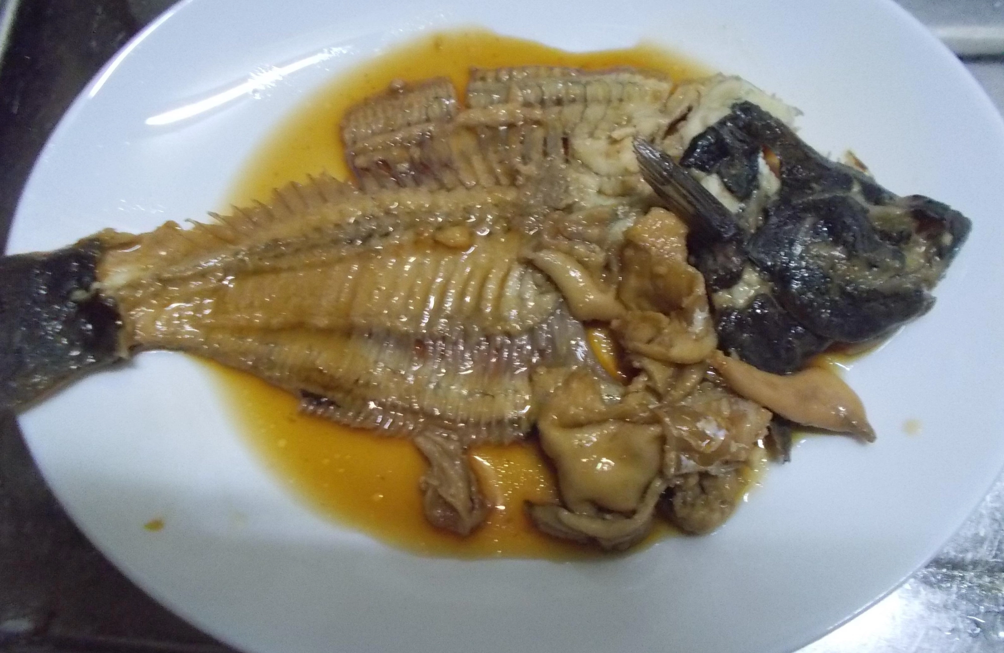裏側は煮つけにしてみましたよ。