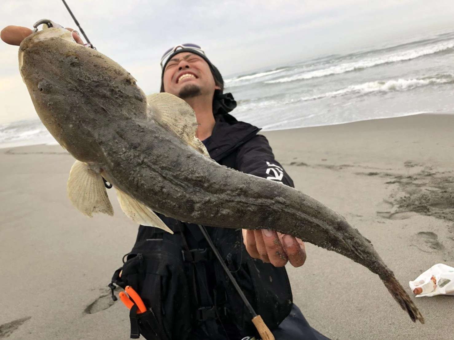 ビーチウォーカーハウルに食った５７ｃｍのビッグマゴチ。