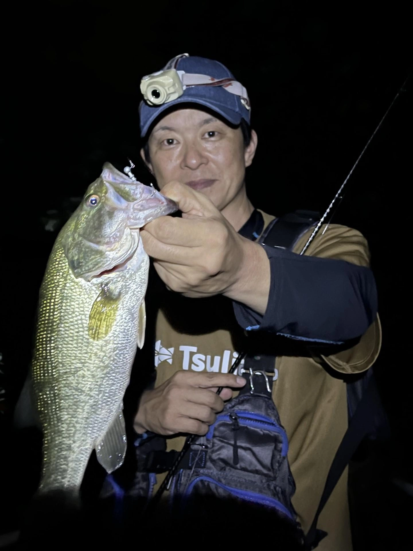 夜釣りにてグッドサイズをゲット！