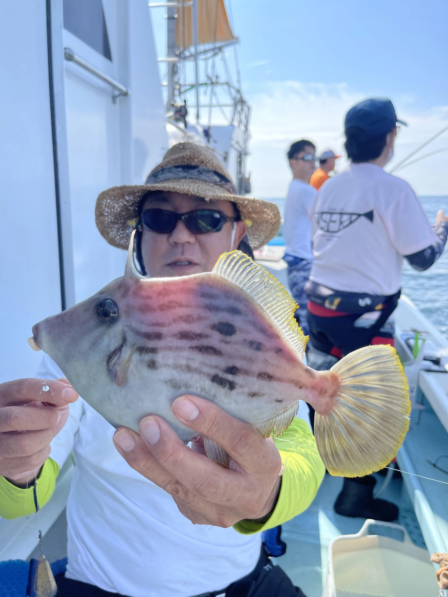 こちらのお客様はカワハギ釣り❷回目だったみたいですがデカハギ狩りッ(・∀・)