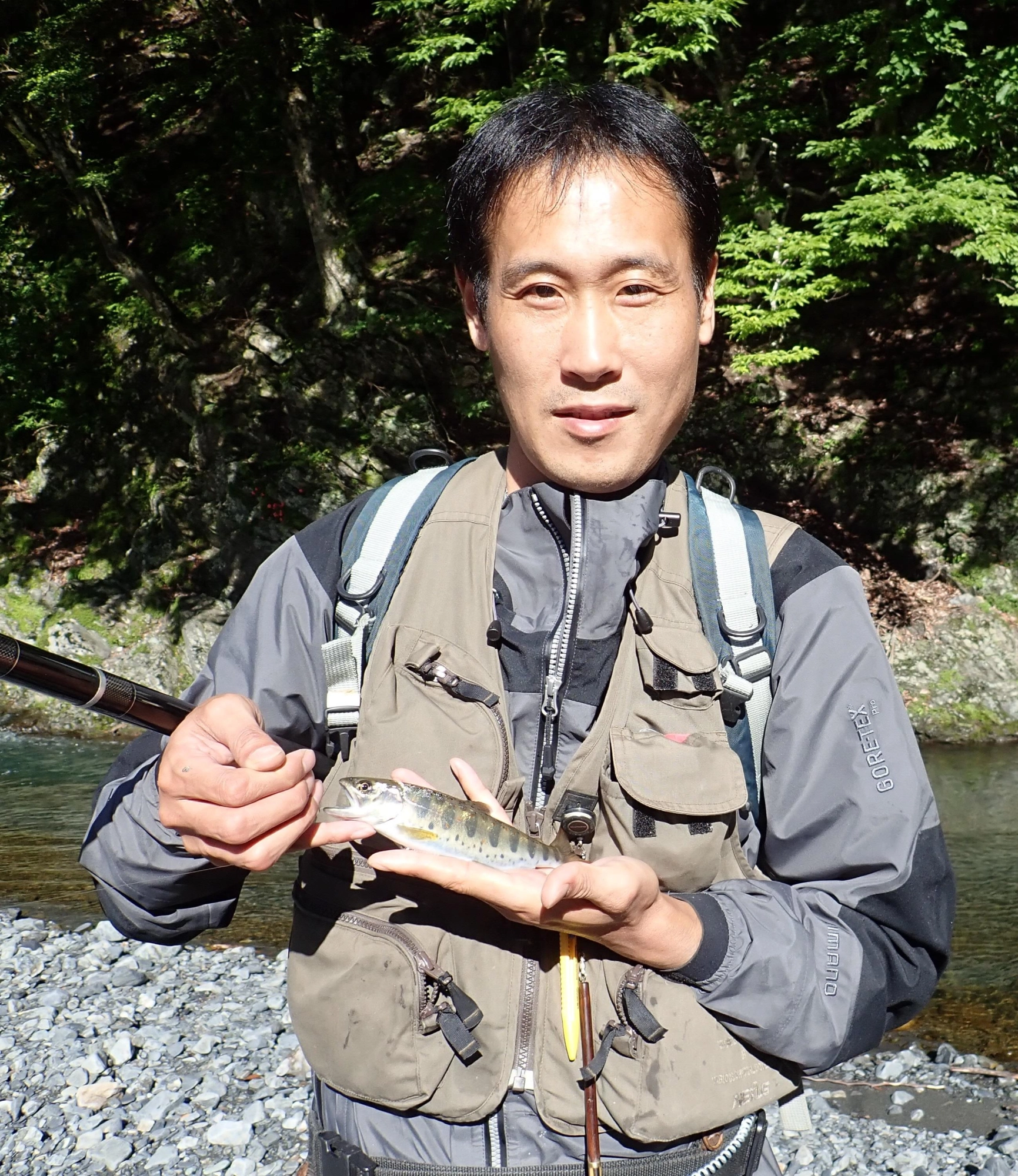 ポイントを変える毎に次々とキレイなアマゴが釣れました。