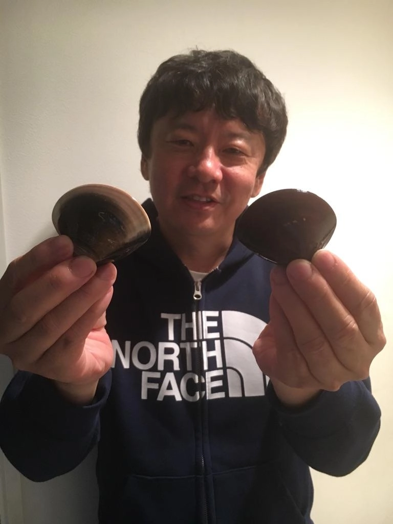 大きなハマグリゲットです♪