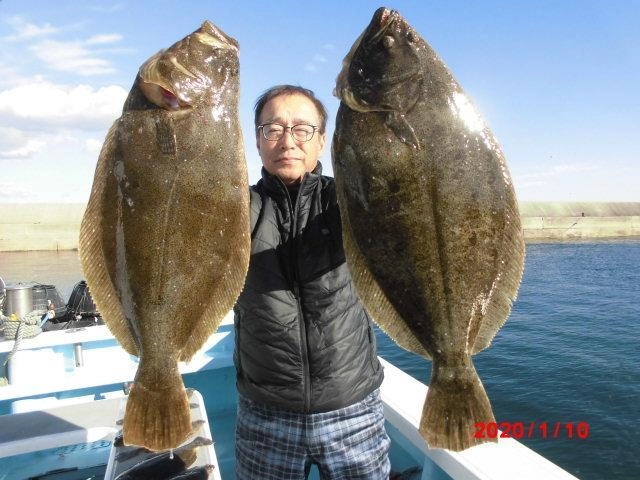 寒ビラメ、最好調に肉厚良型ビラメですッ(о´∀`о)