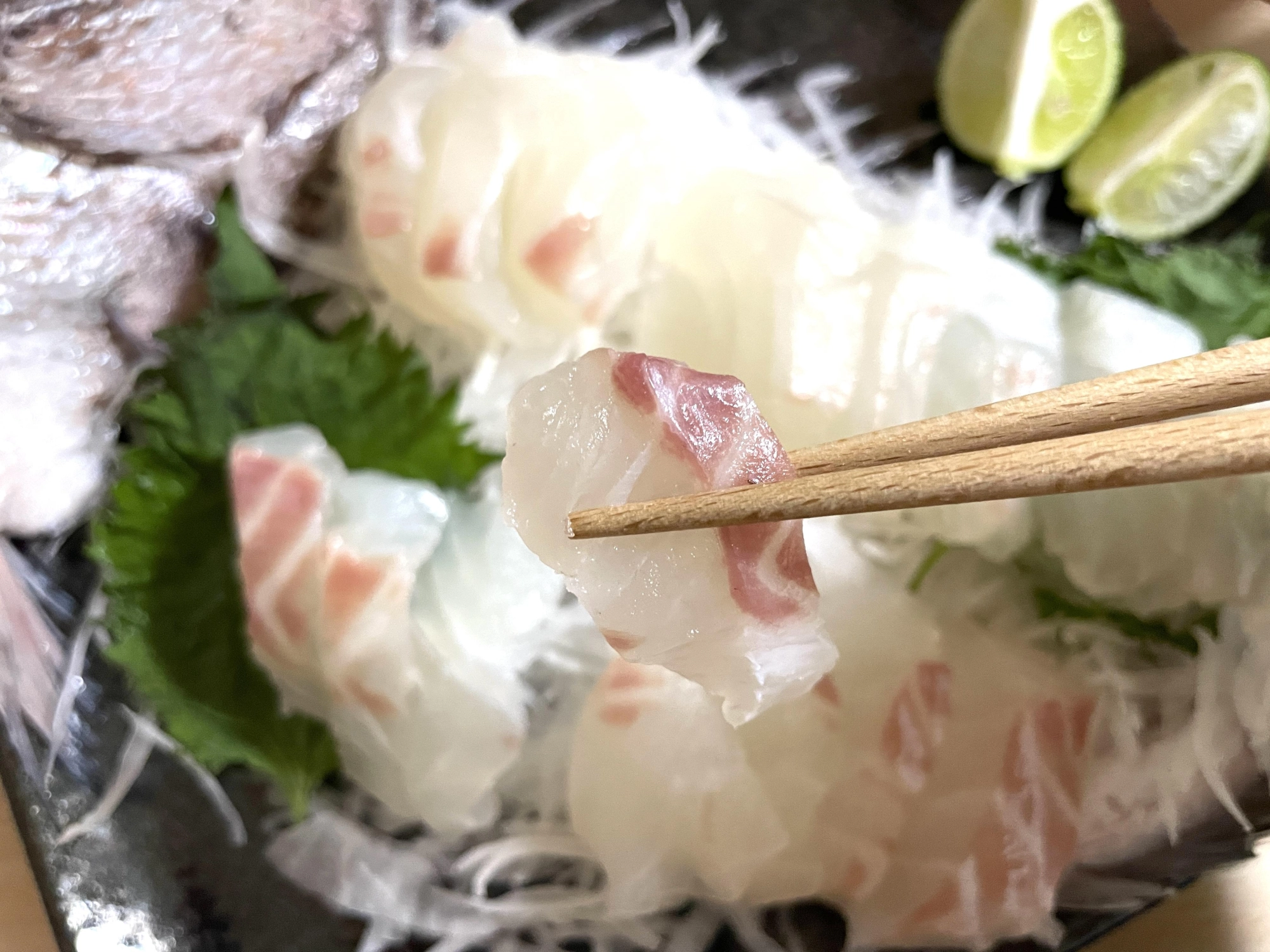 釣ったお魚は
脂がしっかり乗っていて
とっても美味しいですよ♪
食べる際は是非
醤油とすだちで！
さっぱりとした醤油と
すだちの酸味の相性抜群です！