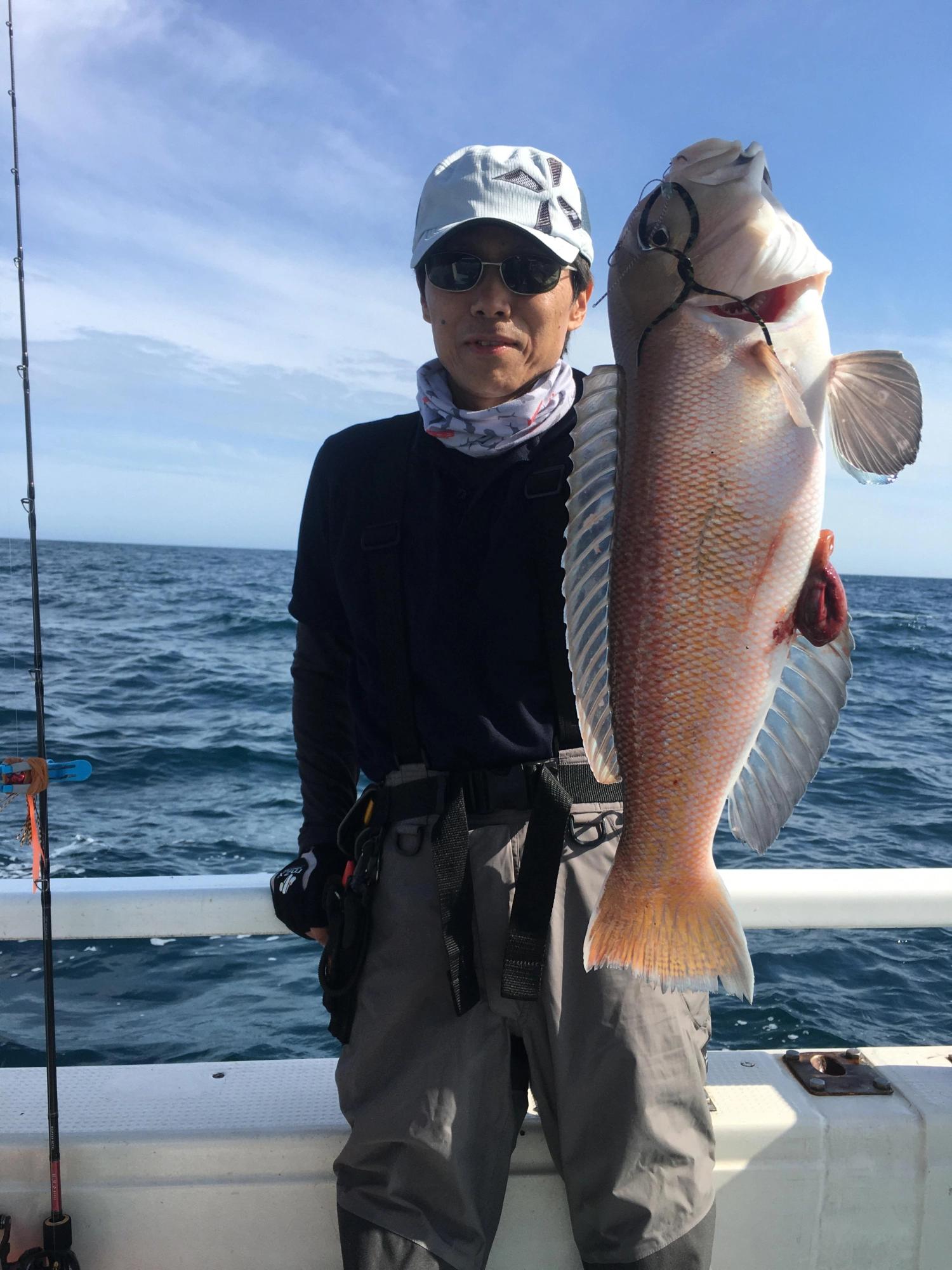 幻のシロアマダイもゲット❗️
常連さんのクーラーは高級魚のオンパレード✌️