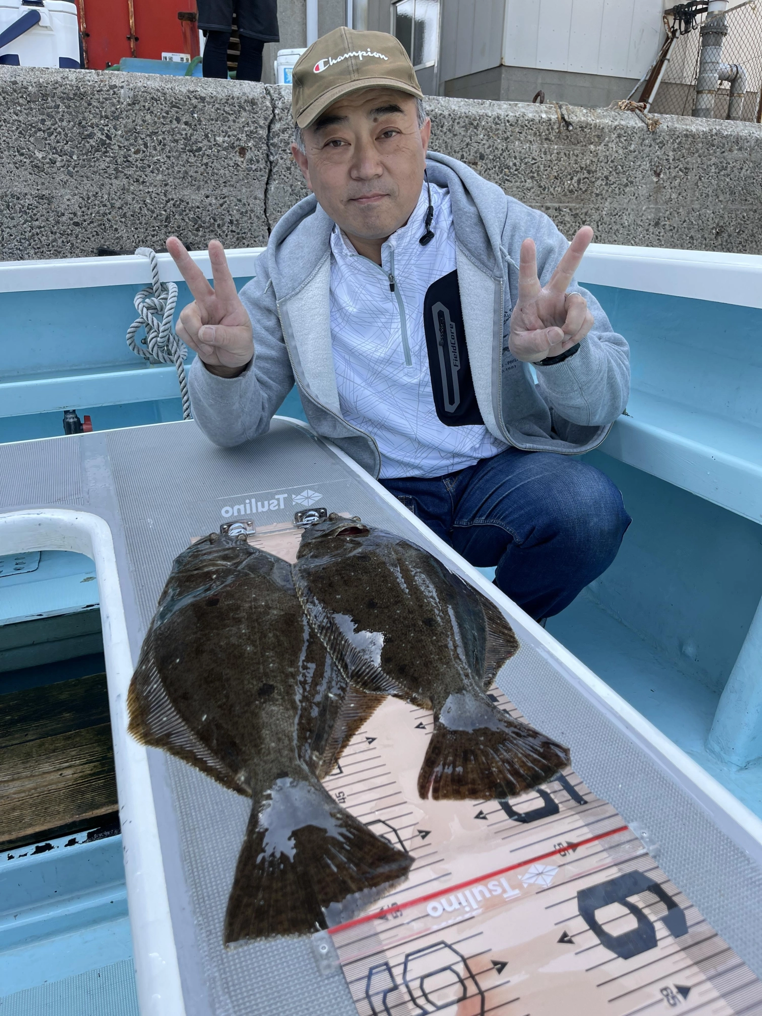 肉厚ごーはん、ごーまるOver初春ビラメを釣り上げるッ‼︎