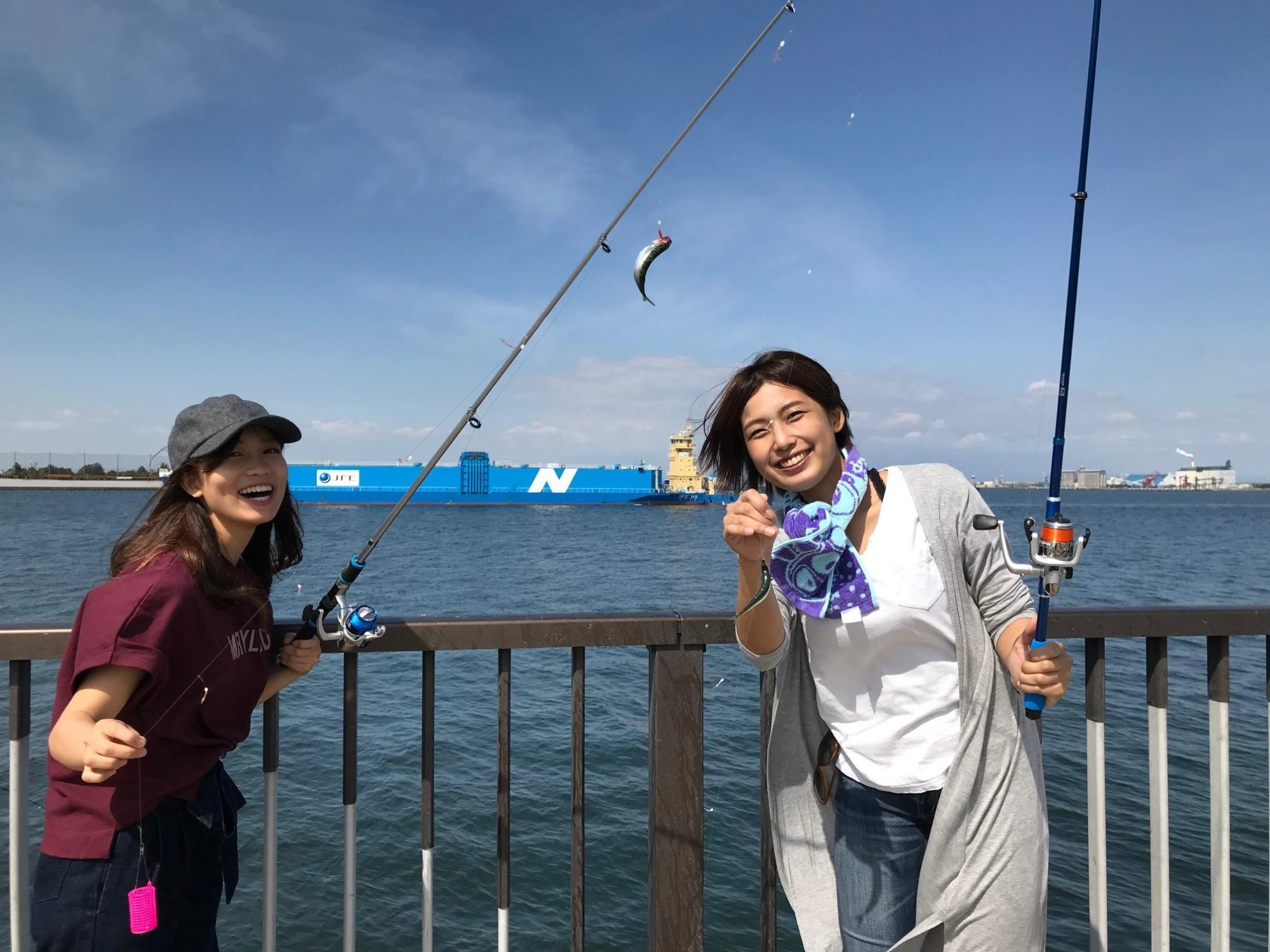 初釣りにサイコーの笑顔♪♪釣りガール★