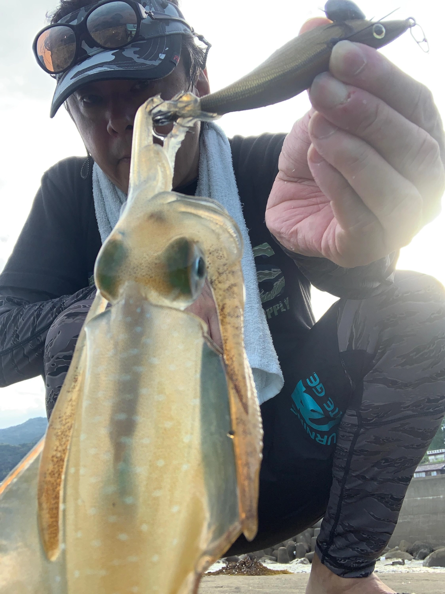 ３号エギで釣れる特大コロッケも多くなりました。