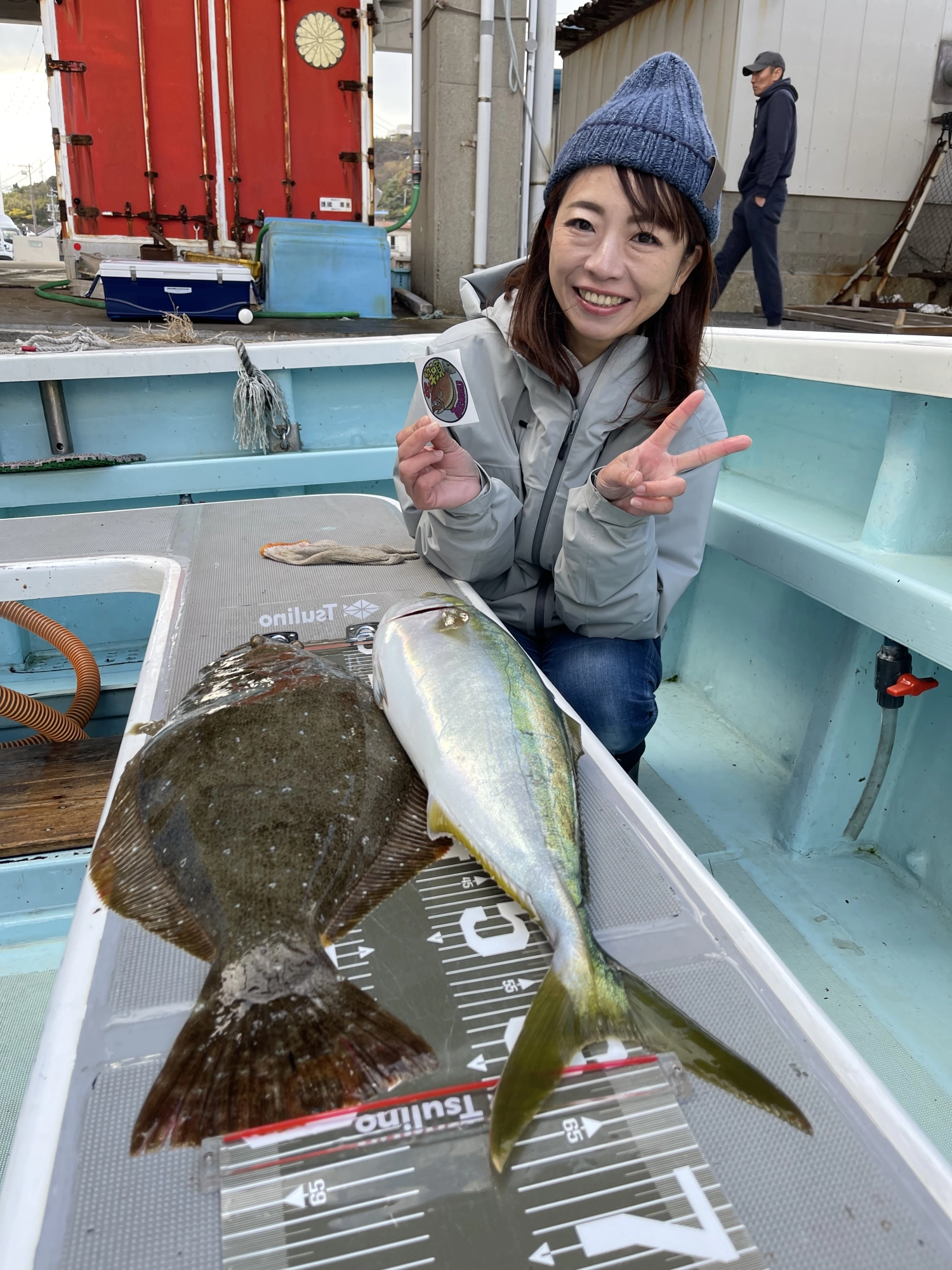 こちらのツリジョ様も肉厚デッカビラメにワラサ狩りッψ(｀∇´)ψ